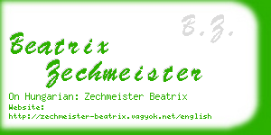beatrix zechmeister business card
